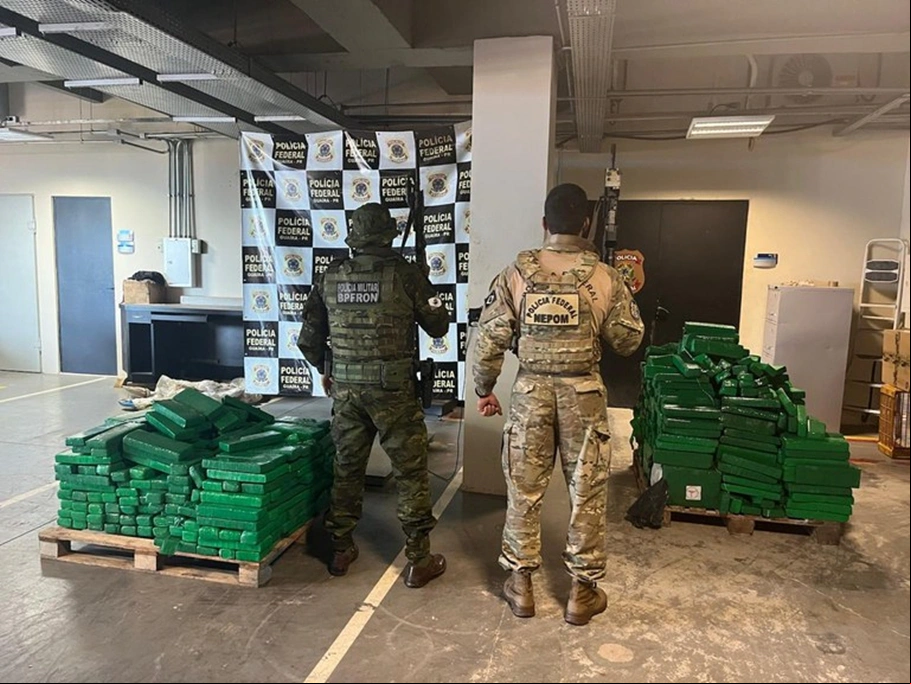 Droga apreendida pela PF e PM no Paraná