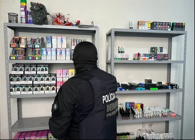 Local onde os cigarros eletrônicos foram apreendidos