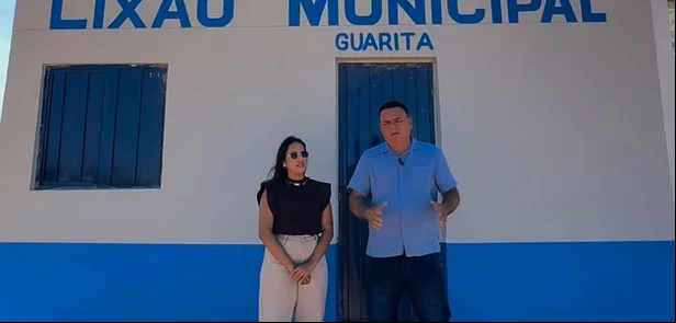 Prefeito Rogério Castro e a secretária municipal de Meio Ambiente, Ana Carla