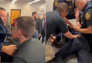 Senador democrata é algemado e retirado de coletiva do Governo Trump nos EUA; vídeo